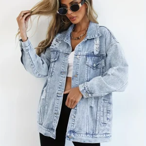 Verweerd denim jack - knoopsluiting & lange mouwen